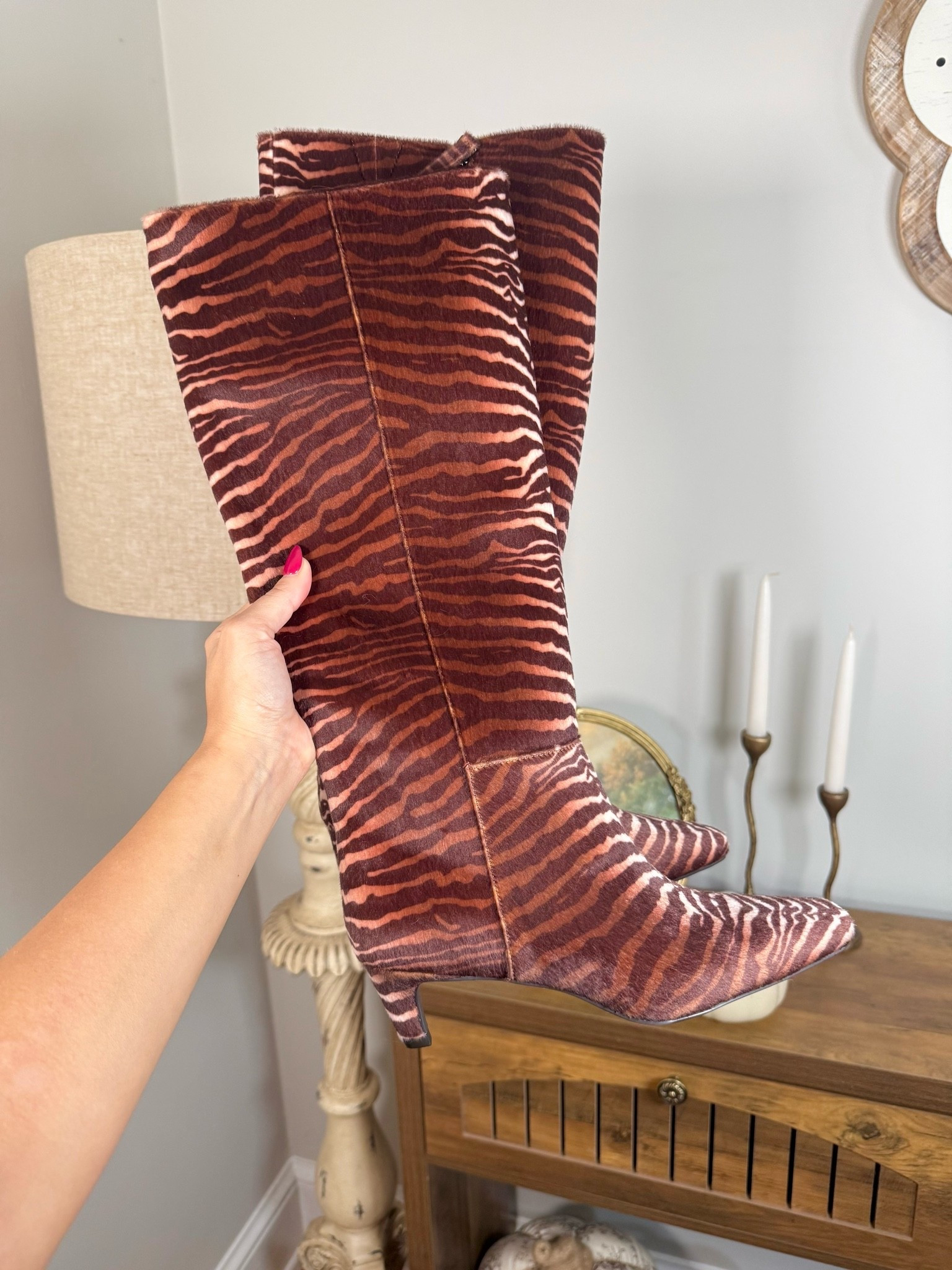 THESE WALMART BOOTS!!!!! OH MY GOD 😍😍😍😍 the pink velvet zebra oh im obsessed