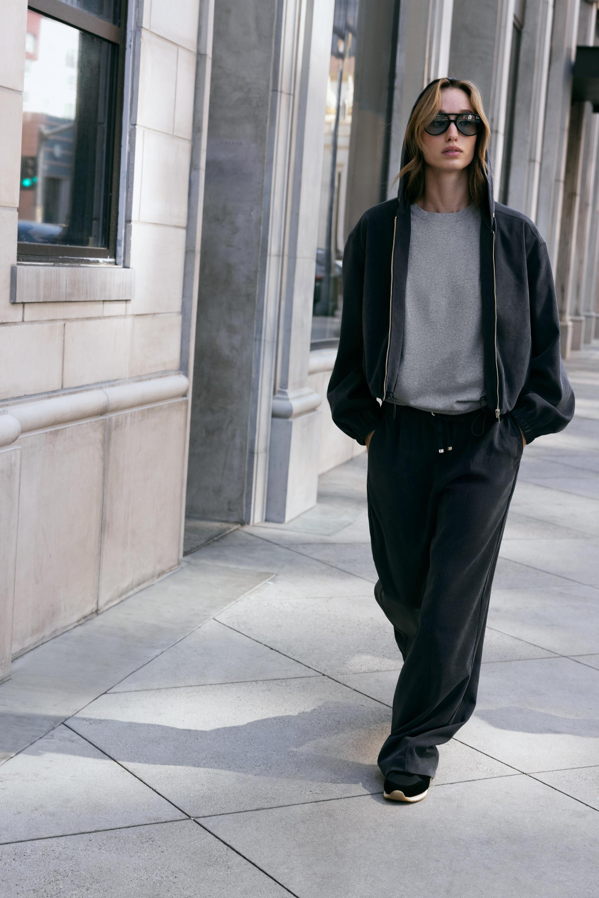 ELASTIC WAIST WIDE LEG TROUSERS | Zara US
