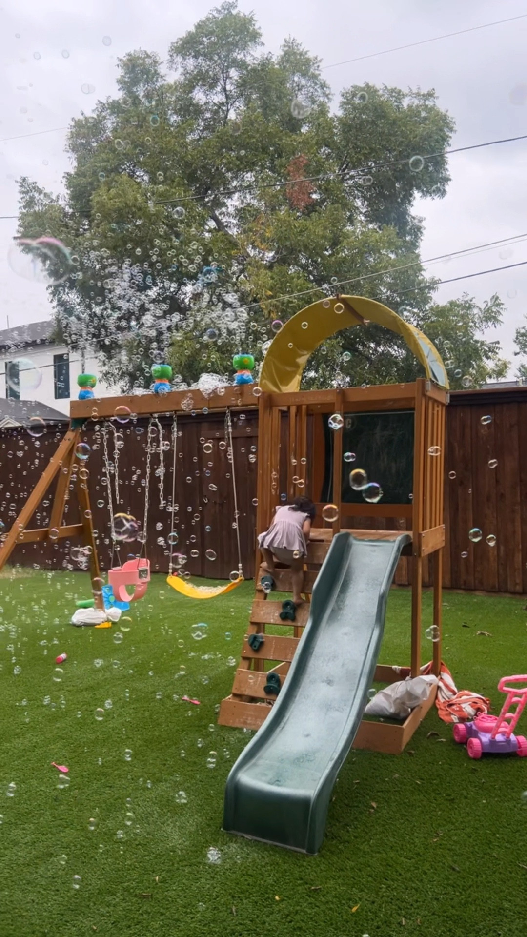 Outdoor play time with all the bubbles 🫧💙

#LTKFamily #LTKKids #LTKBaby