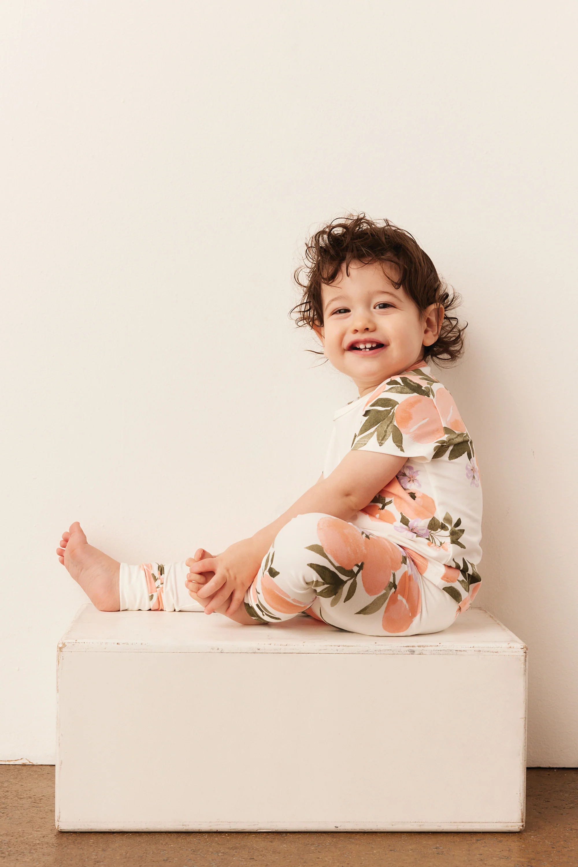 Viv Cloud Jersey Kids Set in Peaches & Cream | MASONgrey