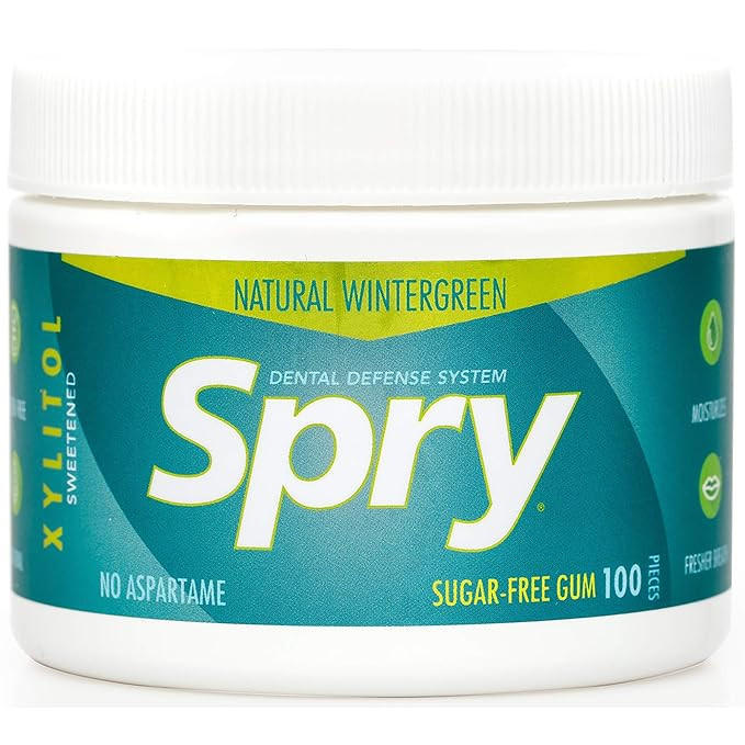 Spry Fresh Natural Xylitol Chewing Gum Dental Defense System - Aspartame-Free, Sugar-Free, Non-GM... | Amazon (US)