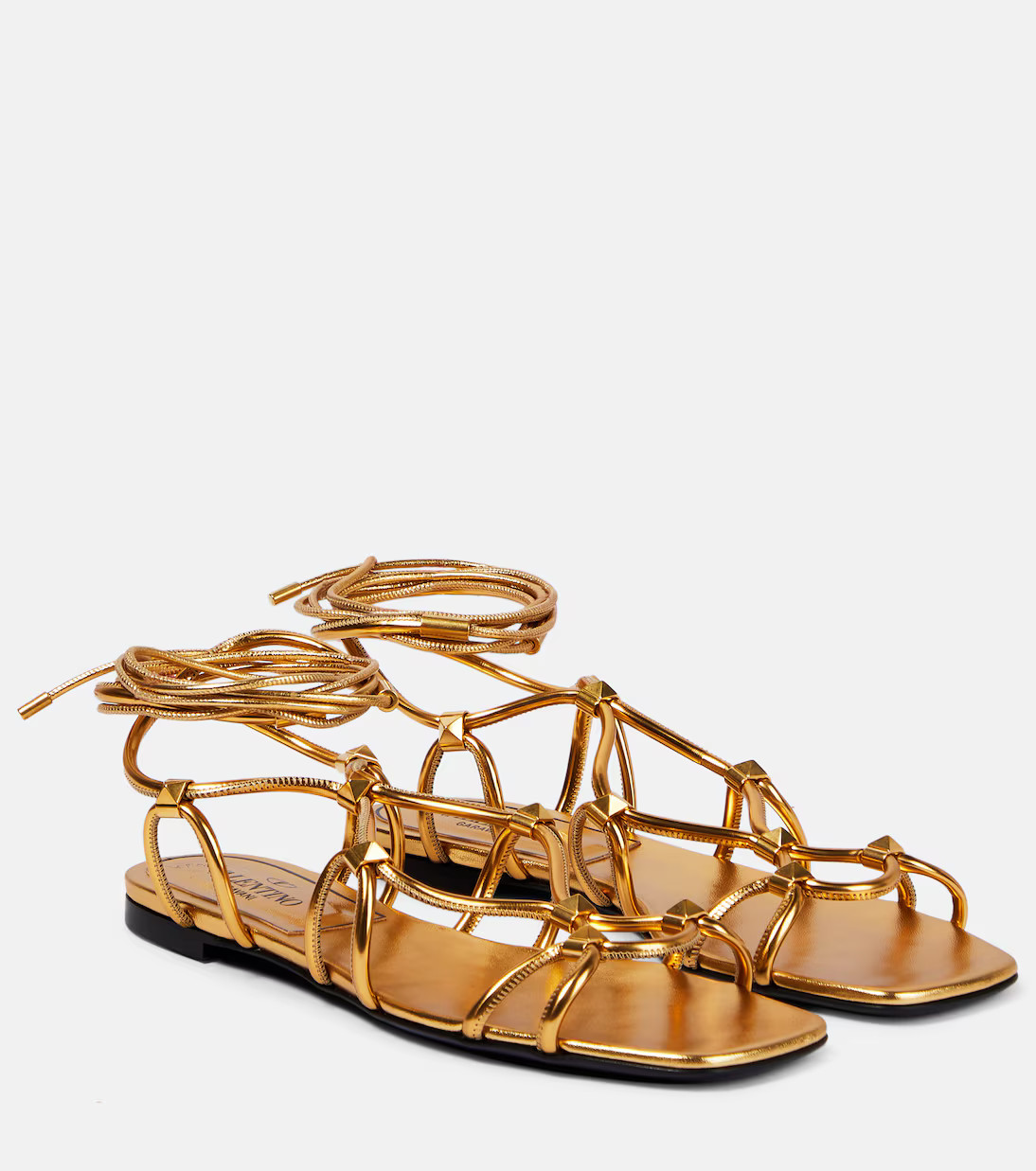 Rockstud-embellished leather sandals | Mytheresa (US/CA)