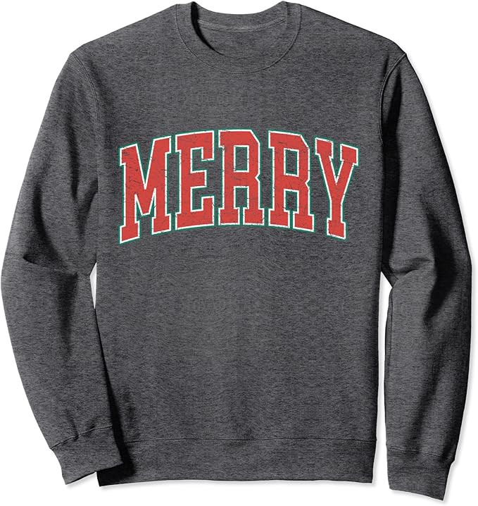 VINTAGE MERRY CHRISTMAS Sweatshirt | Amazon (US)