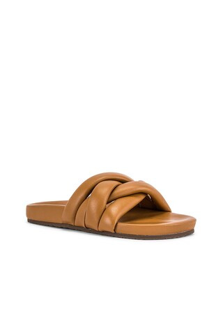 Seychelles Low Key Glow Up Slides in Tan Leather from Revolve.com | Revolve Clothing (Global)