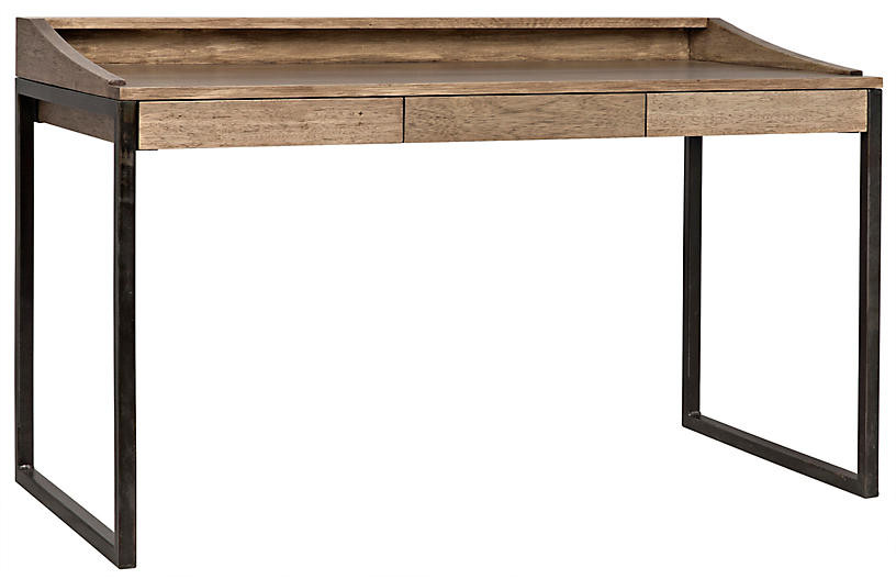 Ling Writing Desk, Washed Walnut | One Kings Lane