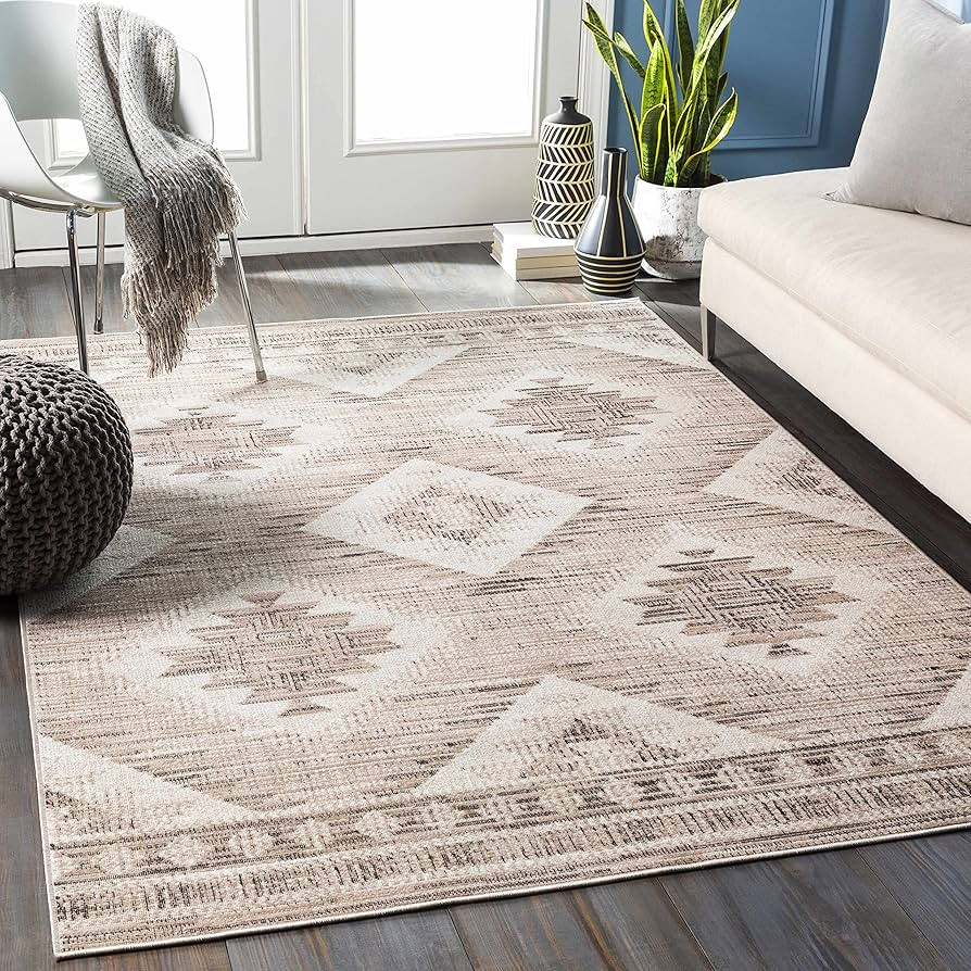 Hauteloom Smoketown Southwestern Tribal Living Room Bedroom Dining Room Farmhouse Area Rug - Vint... | Amazon (US)