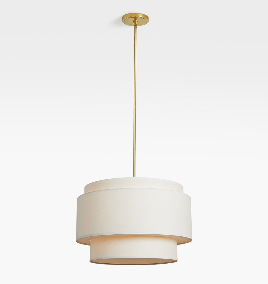 24" Tiered Drum Pendant | Rejuvenation
