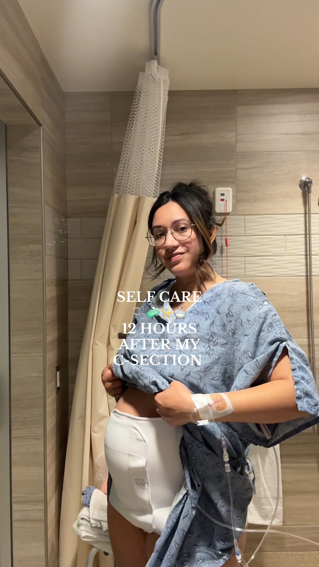 Self care 12hrs after my C-section 

#LTKBump #LTKWatchNow #LTKBaby