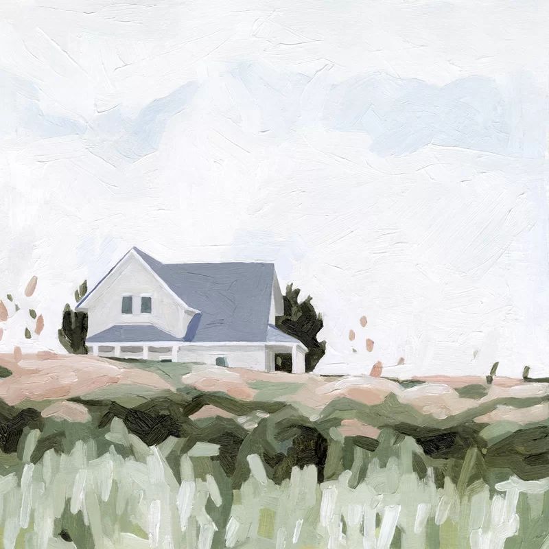 'House on a Hill I' by Emma Scarvey - Painting Print on Canvas | Wayfair North America