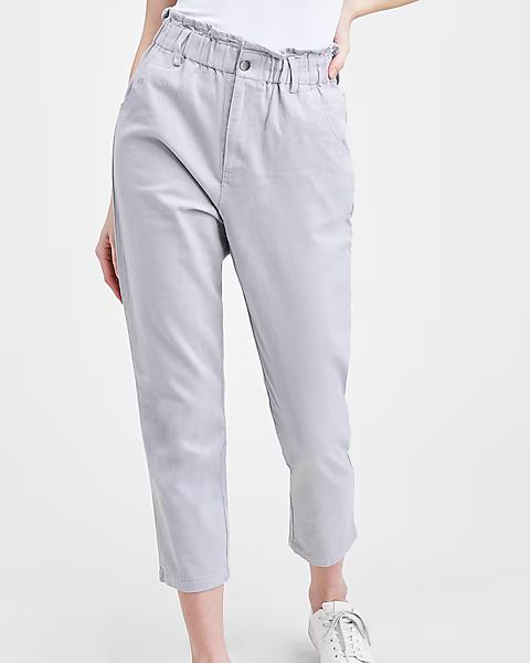 Emory Park High Waisted Paperbag Twill Pants | Express