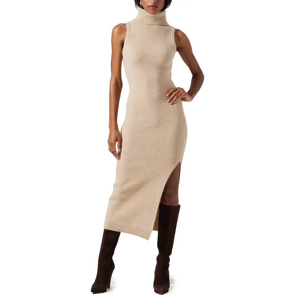 ASTR the Label Irina Sleeveless Sweater Dress in Taupe at Nordstrom Rack, Size X-Small | Nordstrom Rack