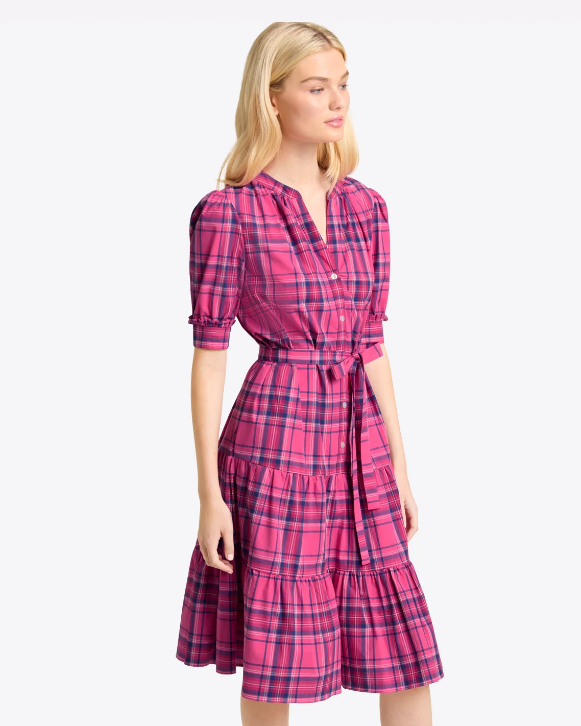 Loretta Shirt Dress in Pink Angie Plaid | Draper James (US)