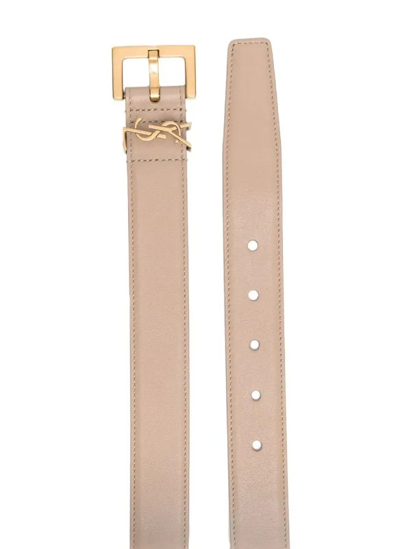Saint Laurent Monogram Logo Belt - Farfetch | Farfetch Global