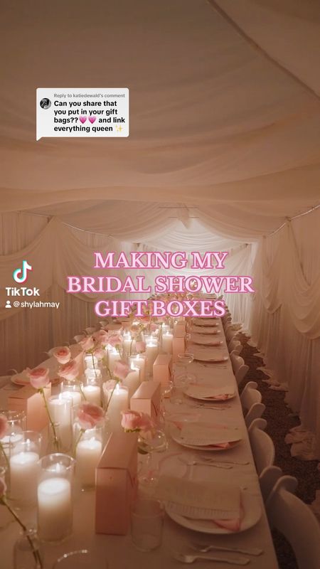 Bridal shower gift box details 