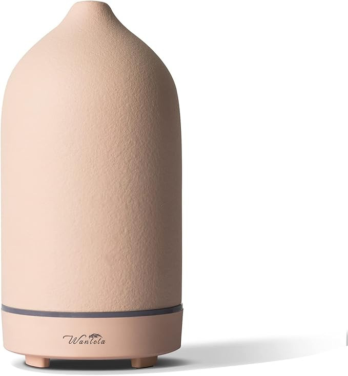 Wanlola Essential Oil Diffuser,Ceramic Diffuser,120ml Ultrasonic Aromatherapy Stone Diffuser with Wa | Amazon (US)
