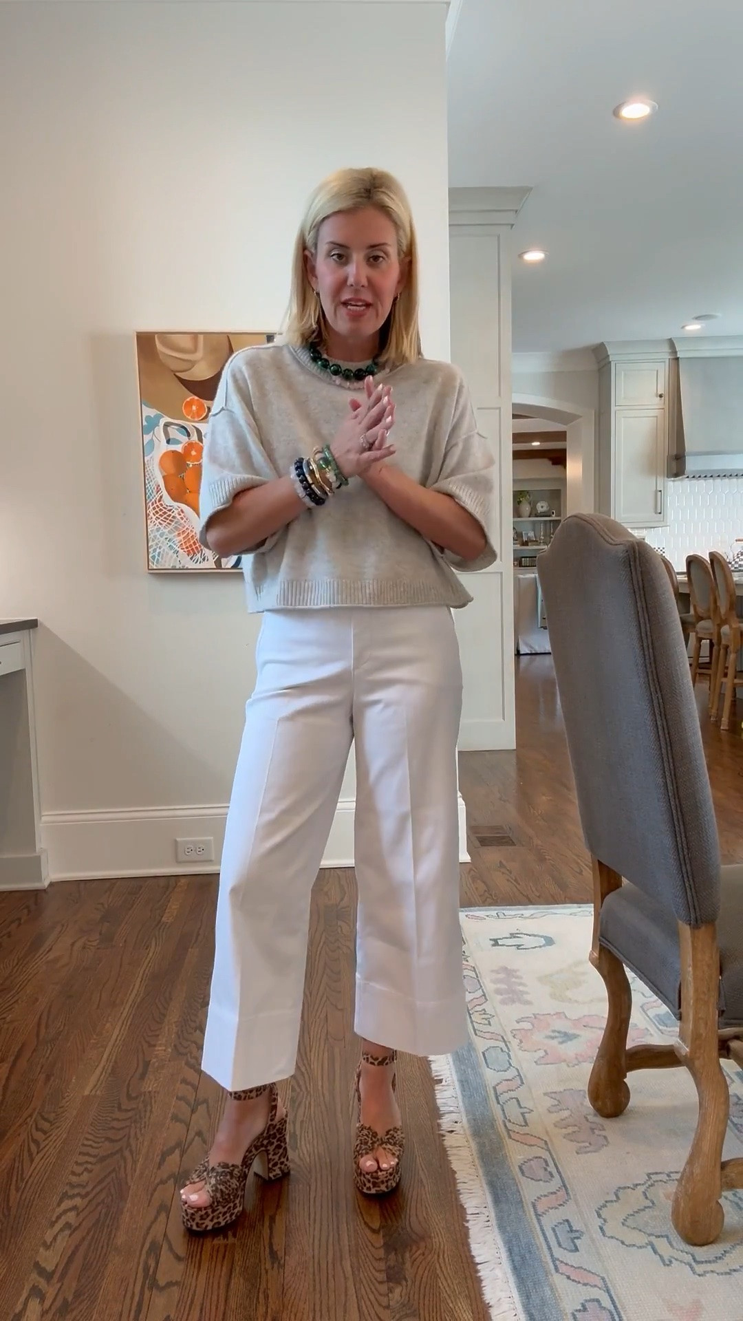 Easy summer to fall look! Love these neutral pieces, and add pops of color in your jewels and shoes. I’m in xs top & pants and 8 heels.

*code Catherine20 at Allie + Bess

#LTKdayinmylife #LTKSeasonal #LTKOver40
