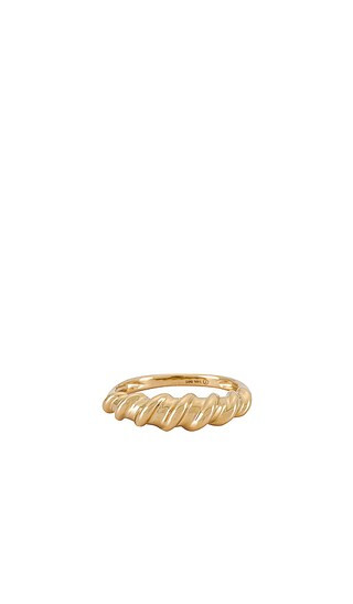 Sachi Croissant Ring in Metallic Gold. - size 5 (also in 7, 8) | Revolve Clothing (Global)