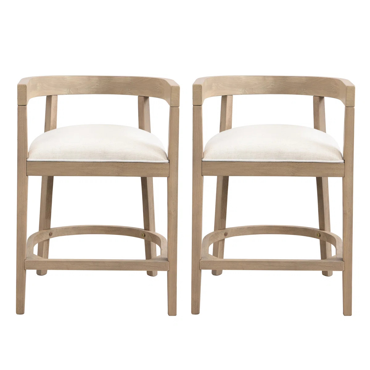 Gurseese Rubberwood Counter Stool (Set of 2) | Wayfair North America