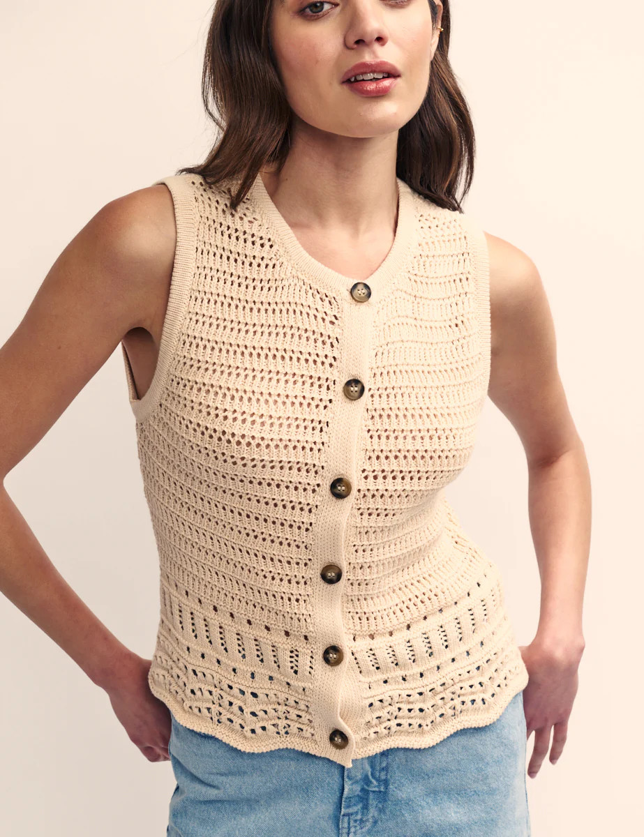 Cream Mock Crochet Waistcoat
  

  
    £59.00 | Nobody's Child