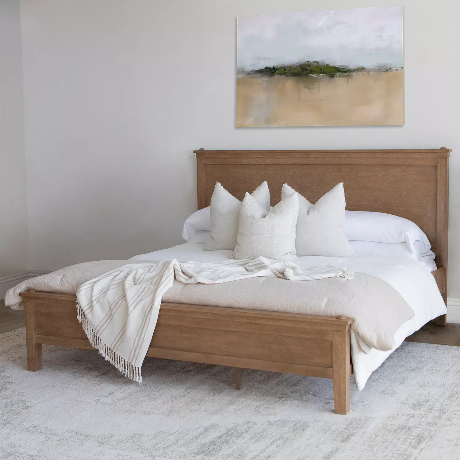 details by Becki Owens Ren Platform Bed, Distressed Natural Wood Finish, Assorted Sizes | Sam's Club