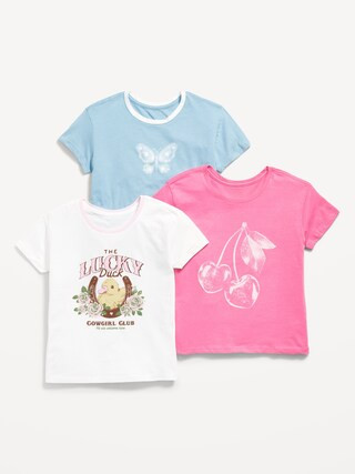 Short-Sleeve Graphic T-Shirt 3-Pack for Girls | Old Navy (US)