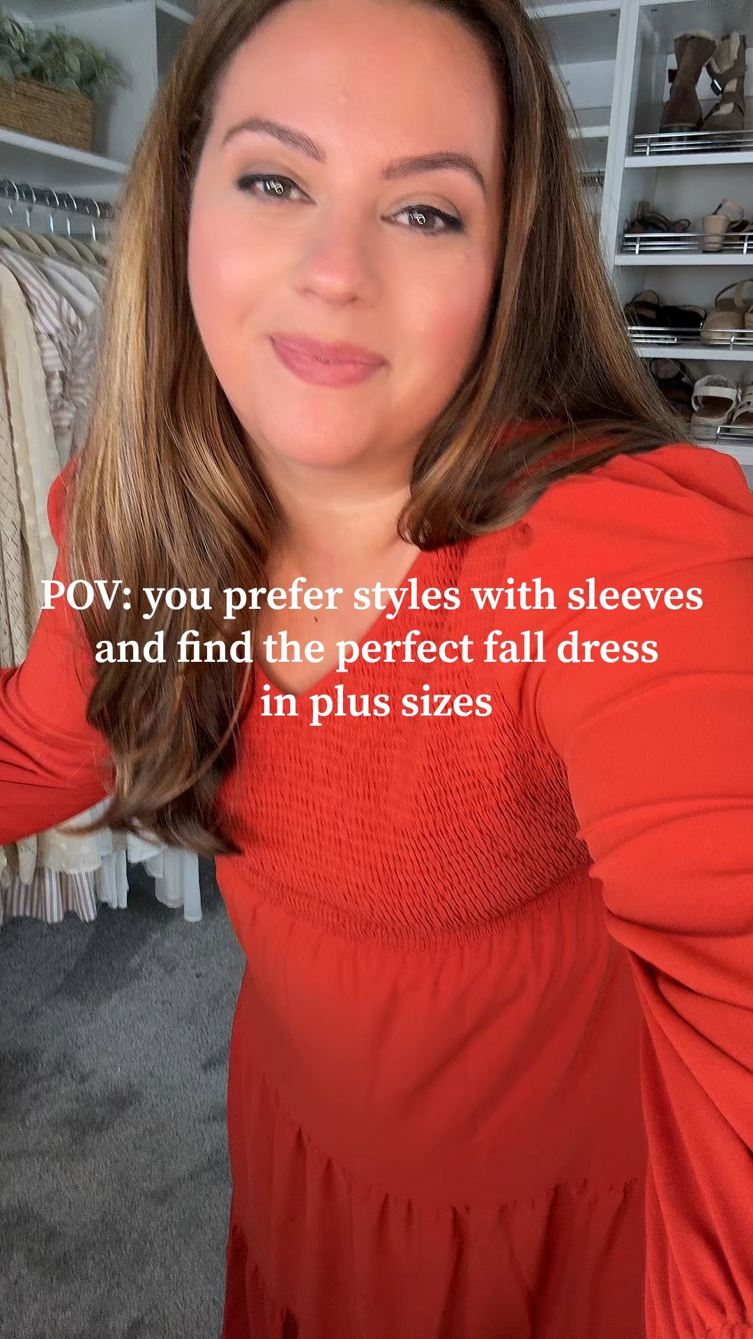 Tons of colors in this long sleeve plus size fall dress - great for family photos, wedding guest and more. True to size - wearing the 20. 

#LTKFindsUnder50 #LTKPlusSize