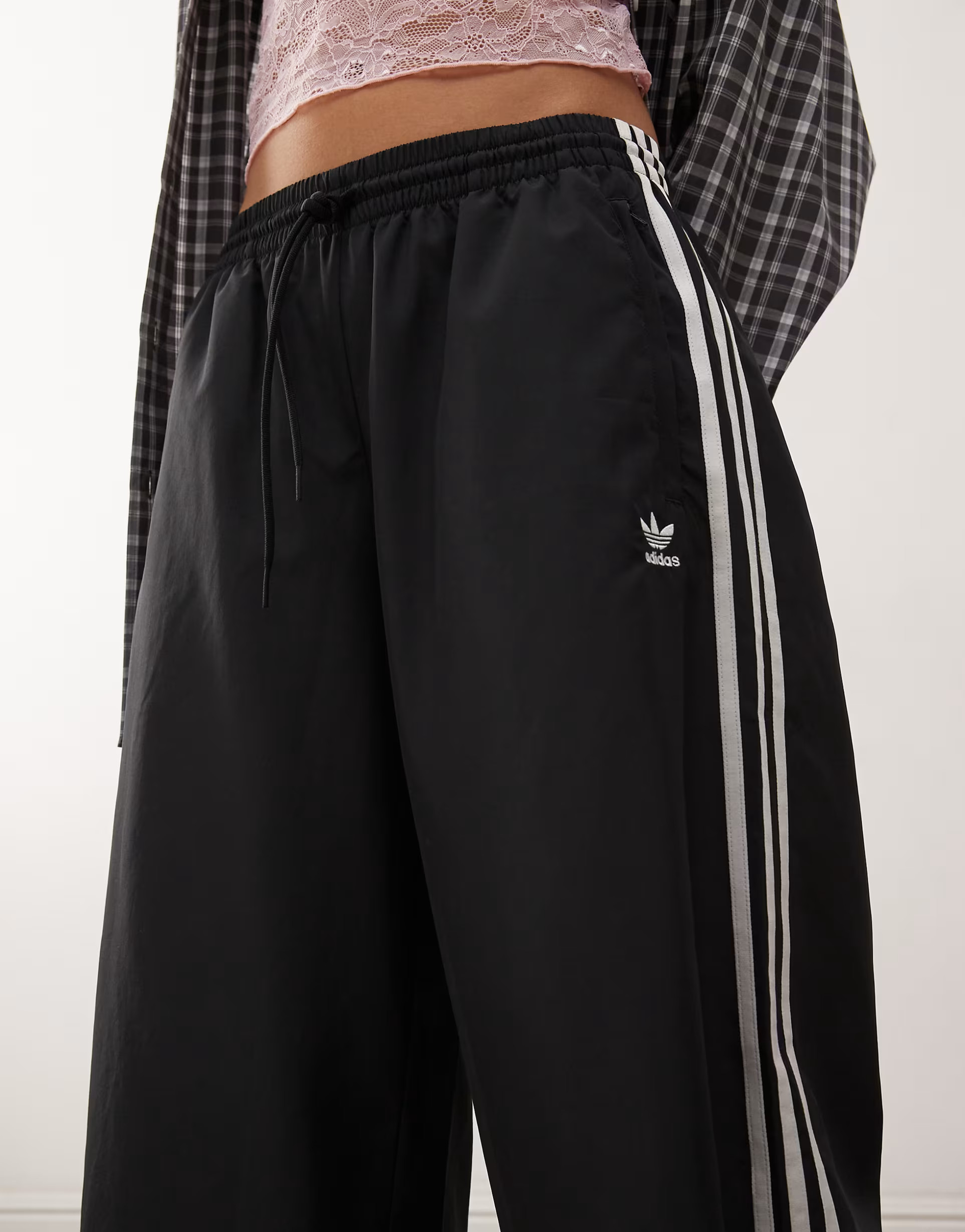 adidas Originals Adicolor wide leg track pants in black | ASOS | ASOS (Global)