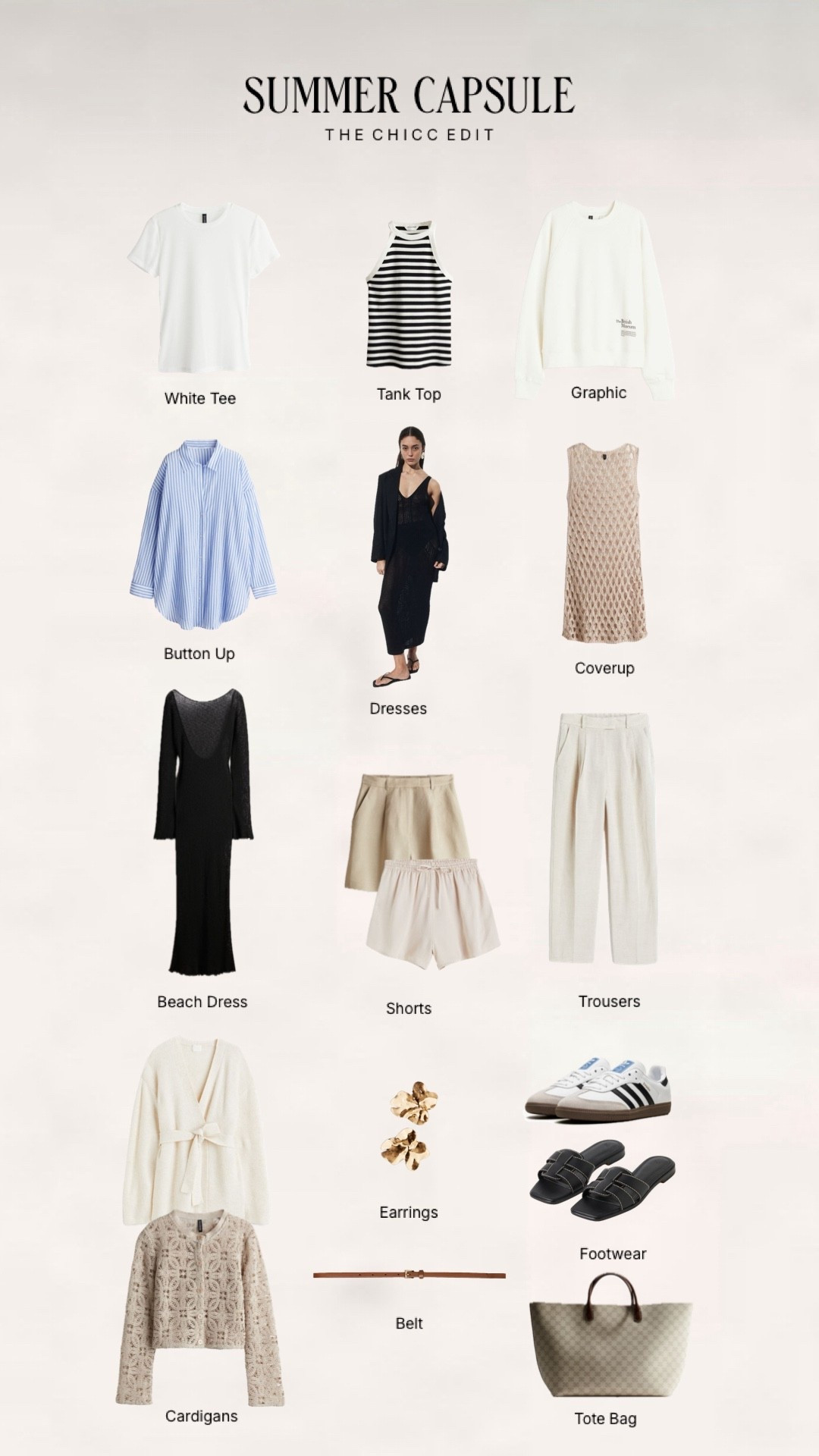 Summer capsule 🍨

#summercapsule #adidas #dress #cardigan #accessories tee tank top shorts flats coverup earrings button up tote pants belt sweatshirt 

#LTKgrwm #LTKOver40 #LTKootd