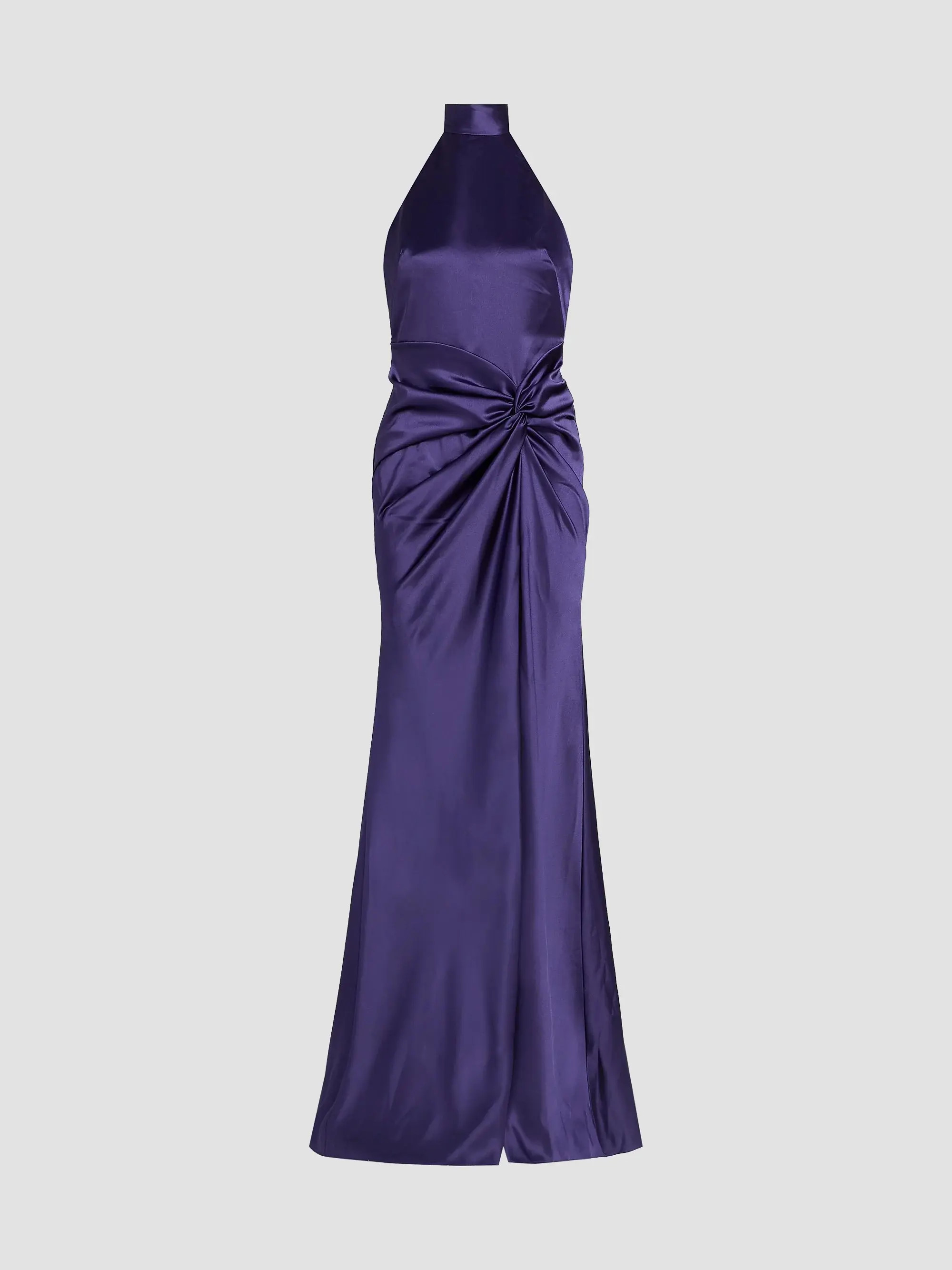 Amsale Halterneck Draped Satin Gown | Saks Fifth Avenue | Saks Fifth Avenue