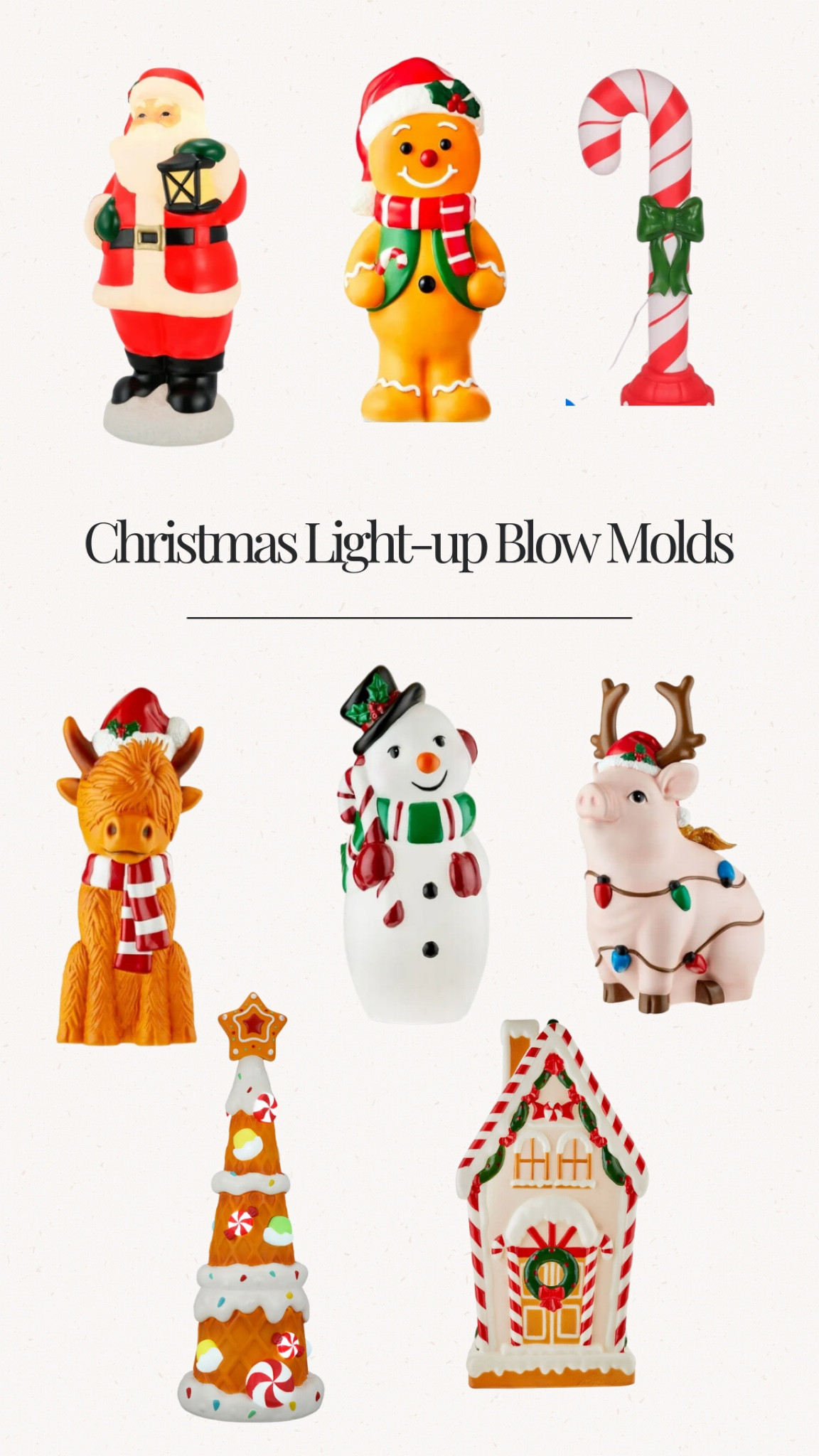 Walmart light-up blow molds | Christmas decorations 

#LTKHome #LTKSeasonal