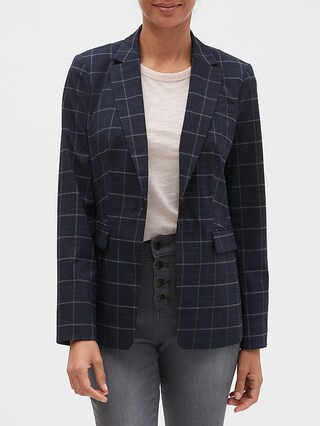 Washable Glenplaid Blazer | Banana Republic Factory