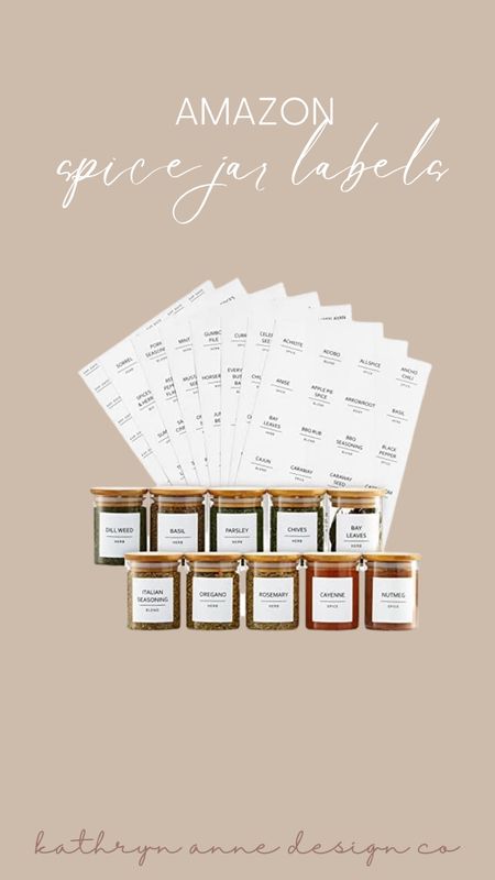 Spice jar labels, organization, kitchen finds, amazon 

#LTKhome #LTKunder50