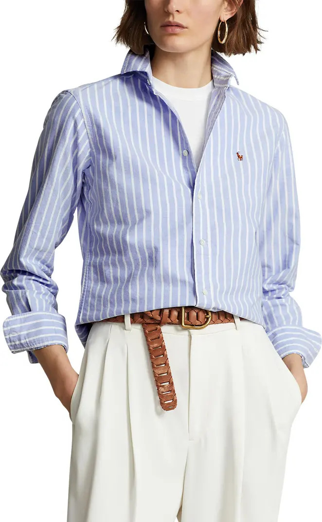 Classic Fit Stripe Cotton Oxford Shirt | Nordstrom