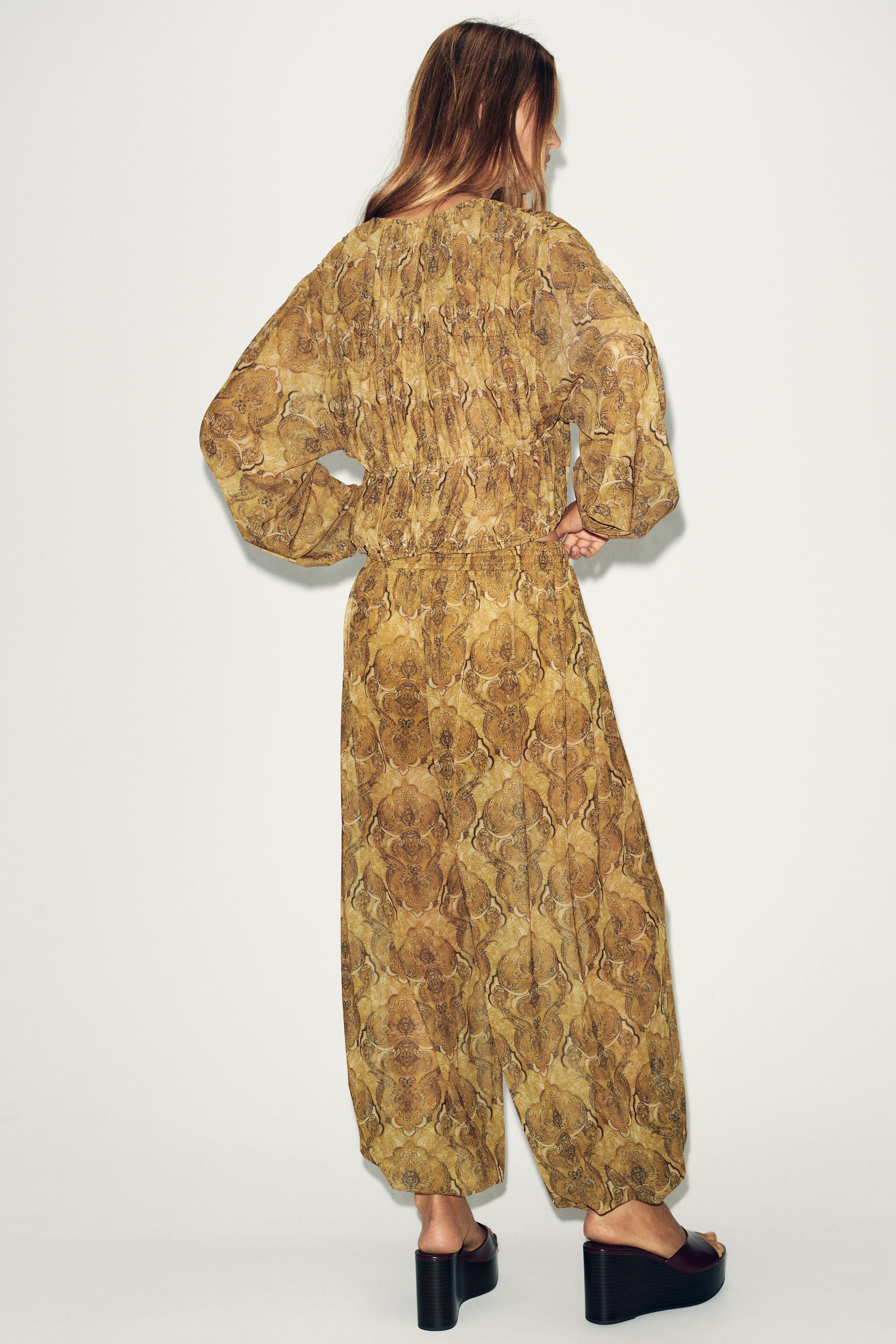 PRINTED BALLOON TROUSERS | Zara UK