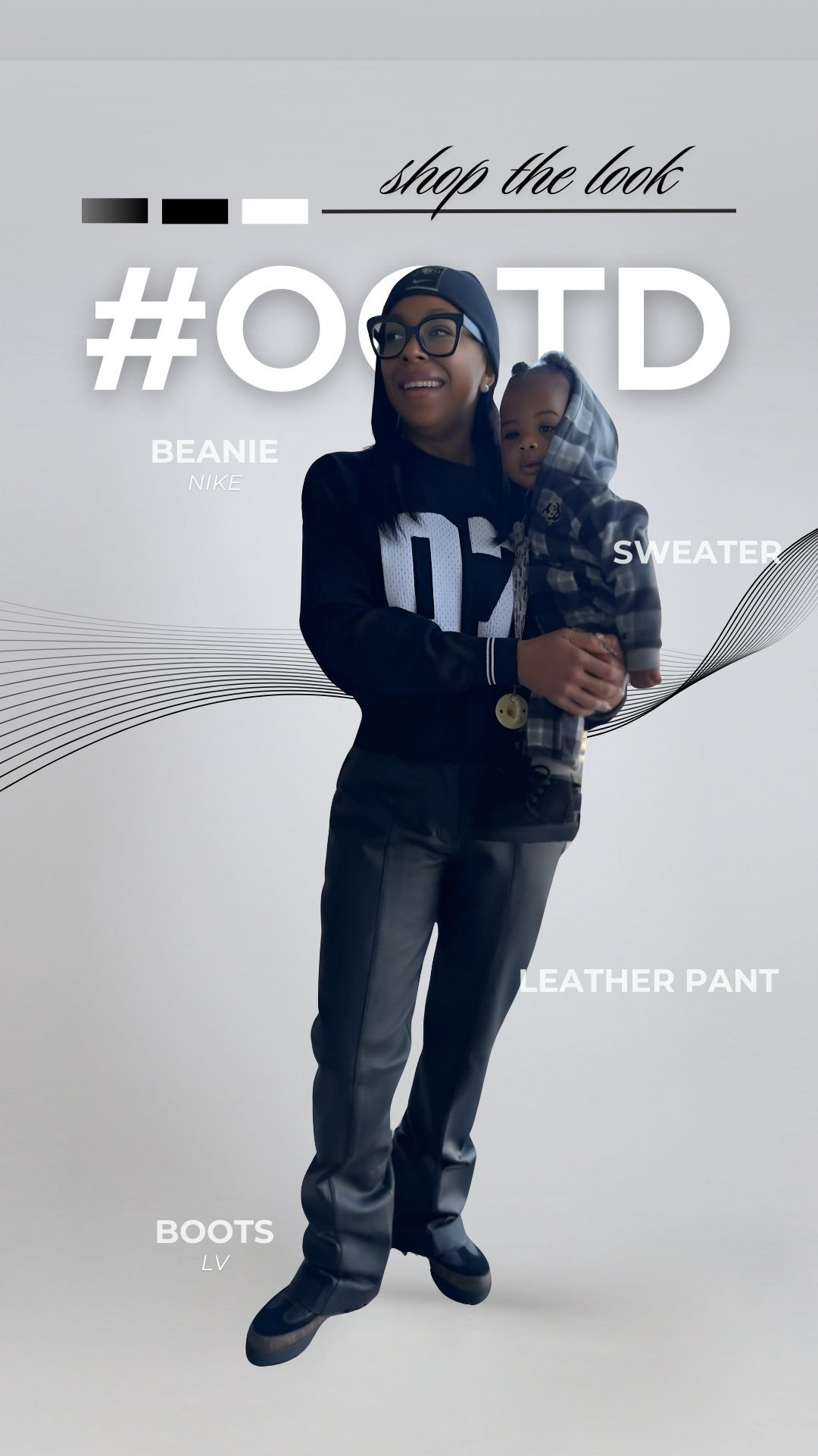 ✨GLAMMA STATUS: ACTIVATED✨
Who said glammas don’t rock leather and LV?! This look is for the ones who run the world and raise the next one while doing it in STYLE 🖤
From the Nike beanie to the LV boots—this fit is giving “cool, calm, and couture.”
And baby? Just the cherry on top of this fierce fashion moment 🍒👶🏽

🧢 Beanie: Nike
🖤 Leather Pants: Chadwicks
👢 Boots: Louis Vuitton

Tap my LTK to shop this “I’m not regular—I’m a Glamma” look 🔥
#GlammaGoals #GlammaStyle #OOTDWithBaby #BlackAndStylish #LTKStreetStyle #CoolGrandmaEnergy #FashionOverForty #FlyAtAnyAge #LeatherLookLove 

 #LTKOver40 #LTKStyleTip #LTKBeauty