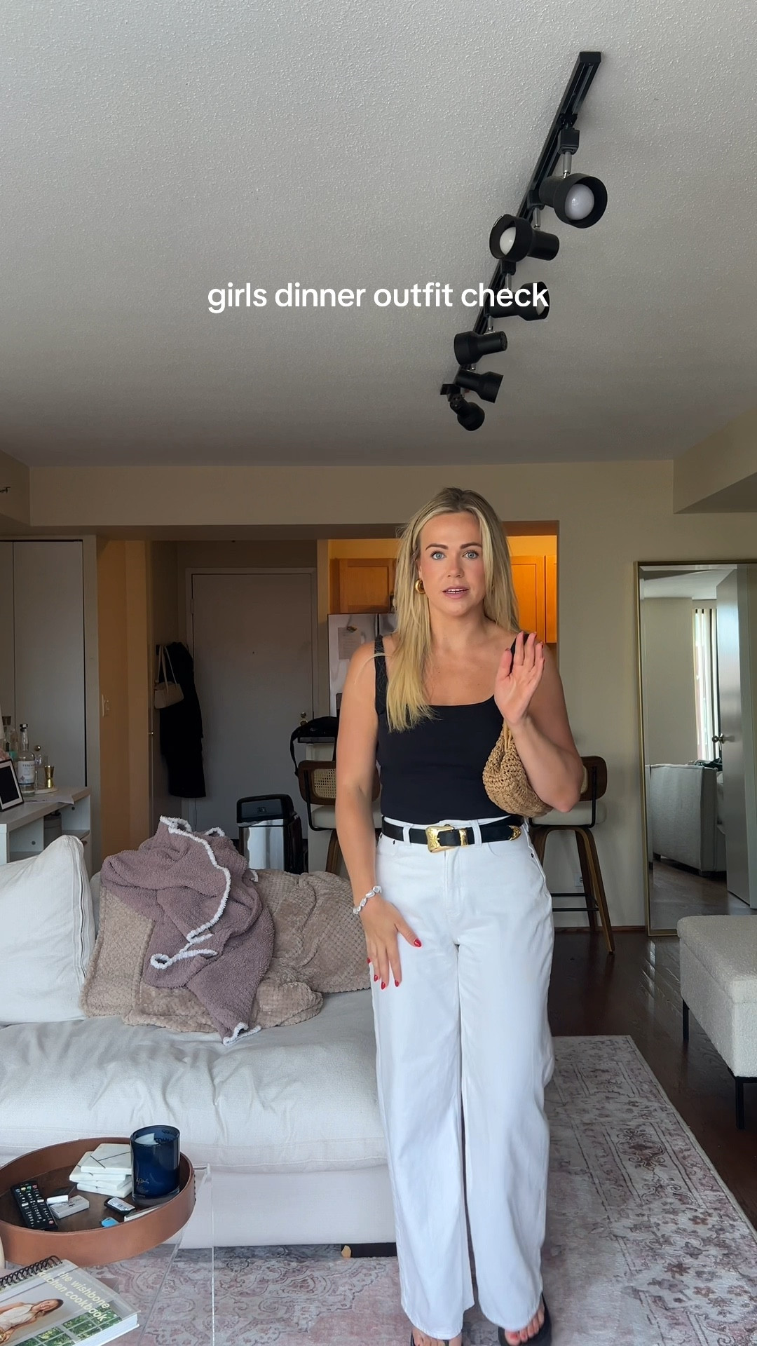 Summer dinner outfit; white denim; Abercrombie jeans; platform sandals amazon 