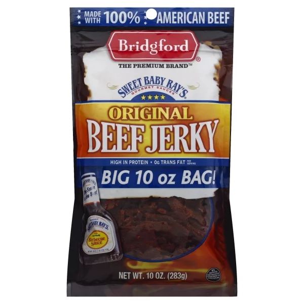Bridgford Sweet Baby Ray's Beef Jerky, Original, 10 Oz. | Walmart (US)