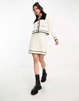 & Other Stories co-ord alpaca and wool blend cardigan and mini skirt in off-whit | ASOS (Global)