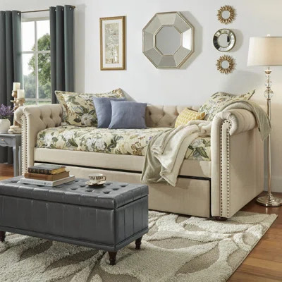 New Britain Daybed with Trundle Color: Beige | Wayfair North America