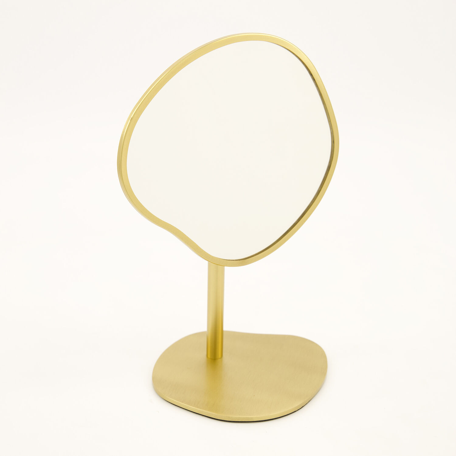 Gold Irregular Shaped Vanity Mirror 26x15cm | TK Maxx