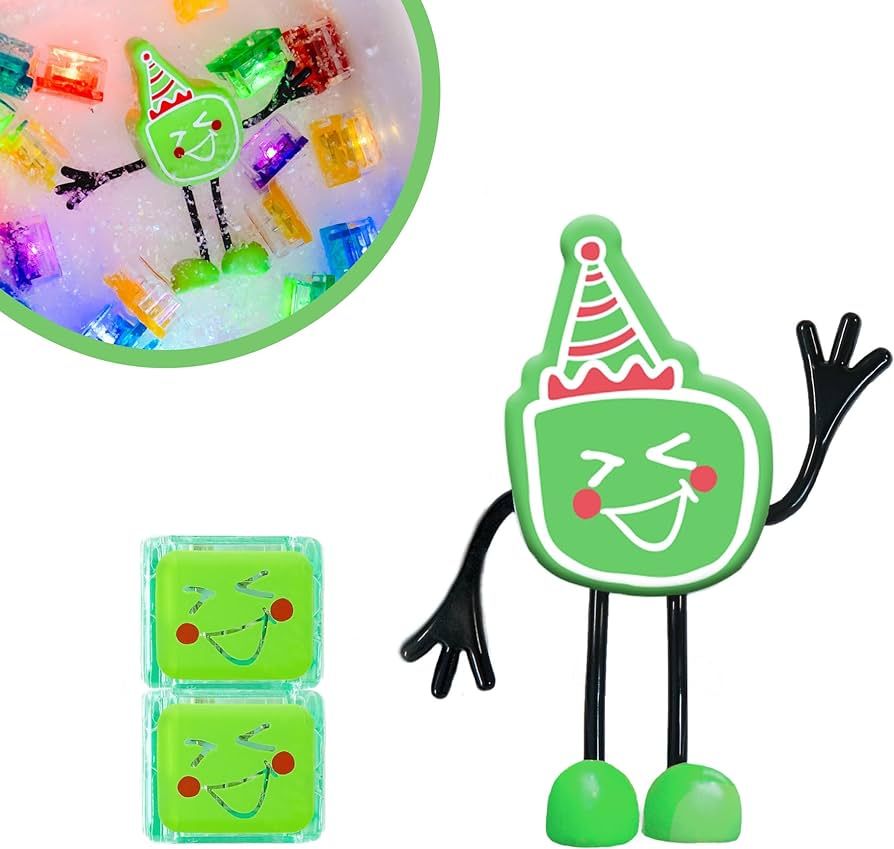 Glo Pals Christmas Pal Water-Activated Bath Toy with 2 Reusable Light-Up Cubes for Sensory Play | Amazon (US)