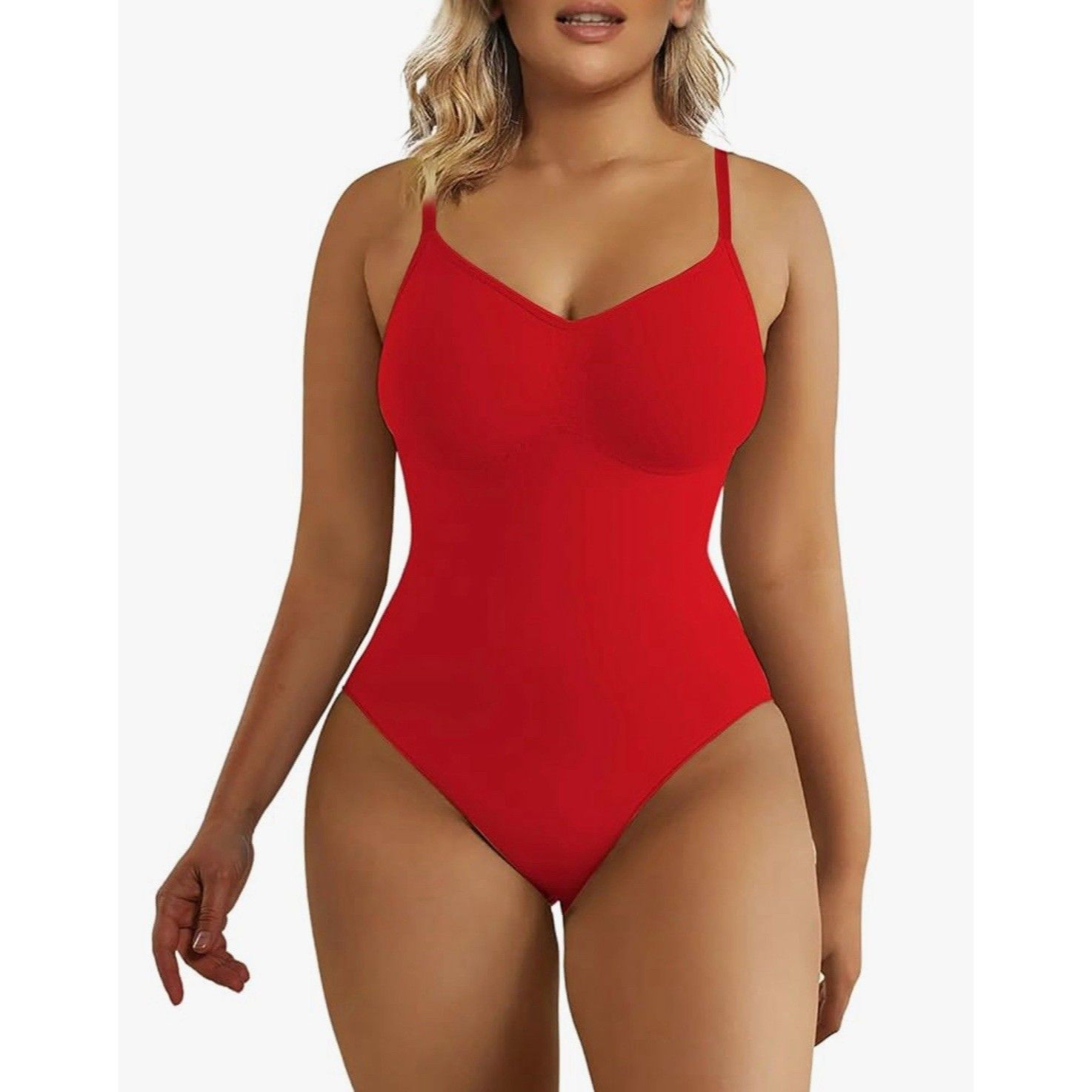 Shaperx Women's Shapewear Bodysuit Tummy Control Body Shaper Seamless, Red, Xs | Poshmark