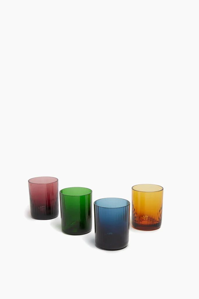 Liquor Glass in Misty Rainbow Mix- Set of 4 | Hampden Clothing
