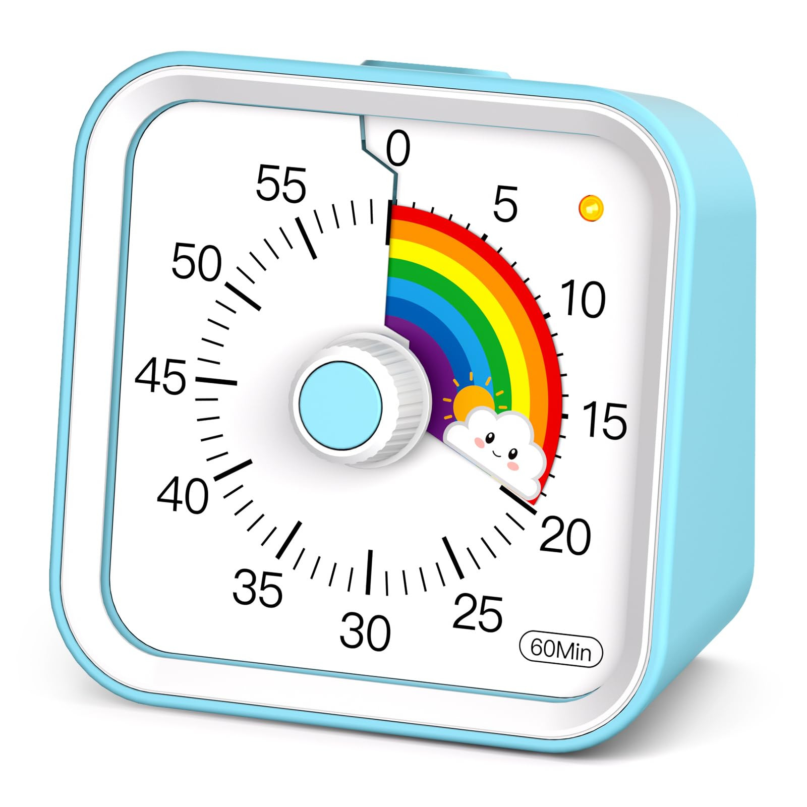 Visual Timer for Kids with Pause Function, Cute Silent Timer with Rainbow for Classroom, Teaching... | Amazon (US)
