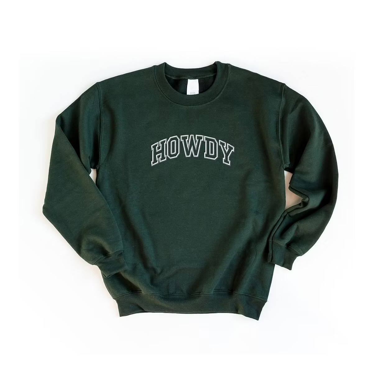 Simply Sage Market Women's Graphic Sweatshirt Embroidered Howdy Varsity Outline | Target