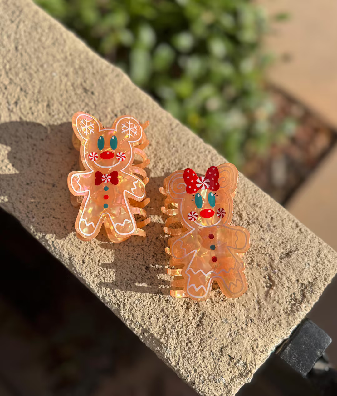 Gingerbread Mickey & Minnie Claw Clip | Etsy (US)