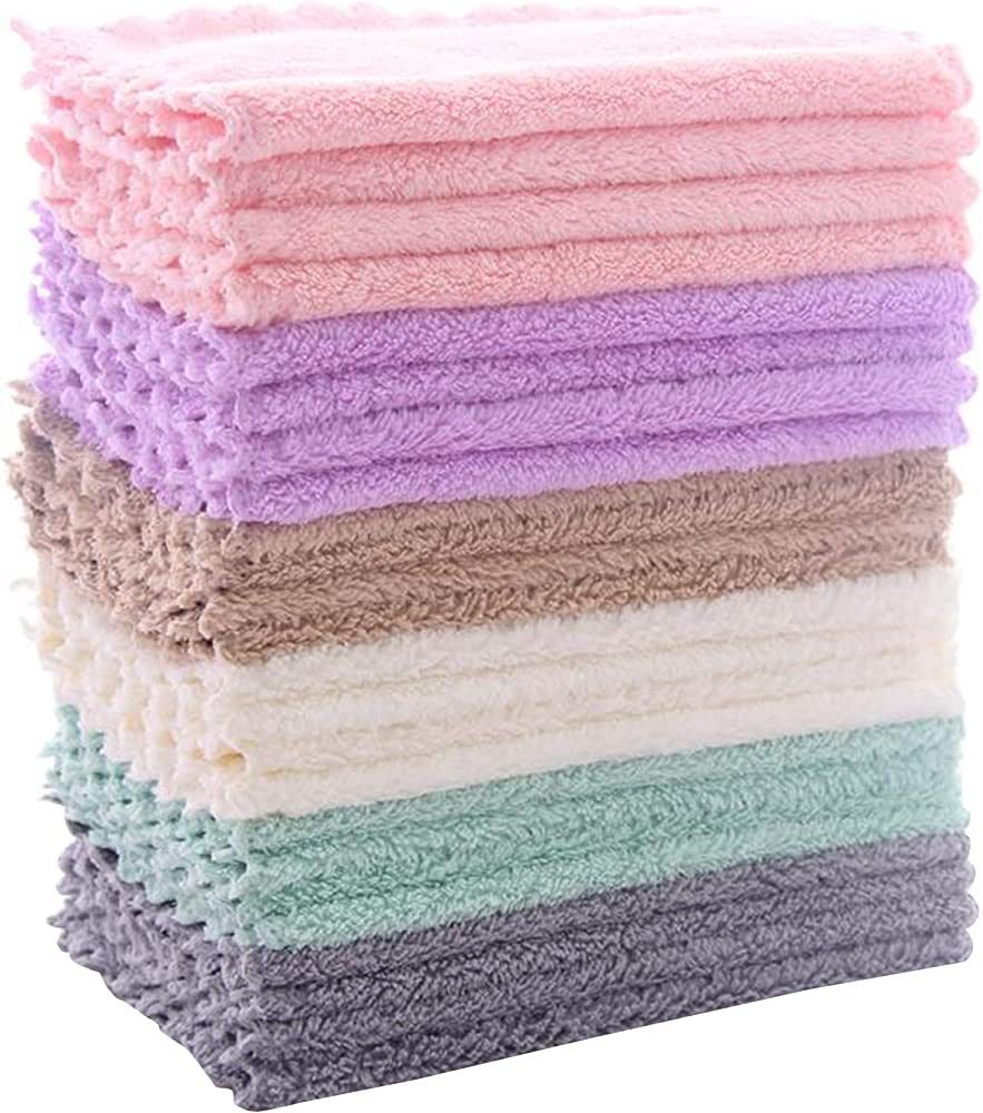 24 Pack Kitchen Dishcloths - Does Not Shed Fluff - No Odor Reusable Dish Towels, Premium Dish clo... | Amazon (US)