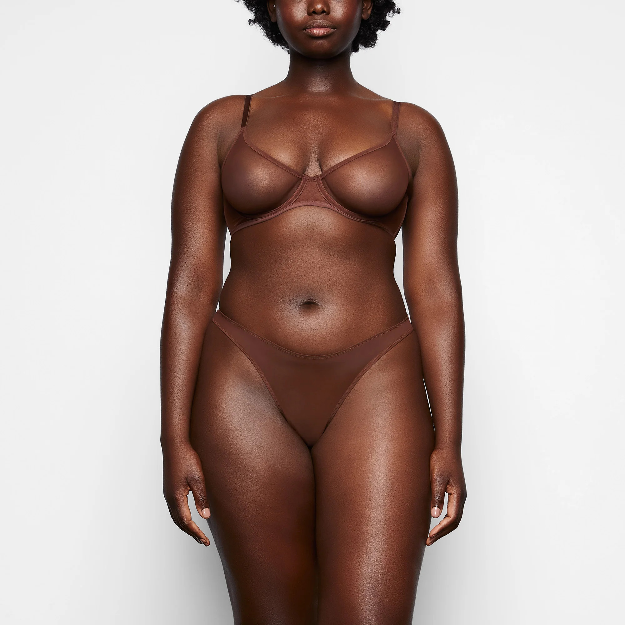 SKIMS Scoop Bra | Deep Neutral | 38B | Ultra Fine Mesh | SKIMS (US)