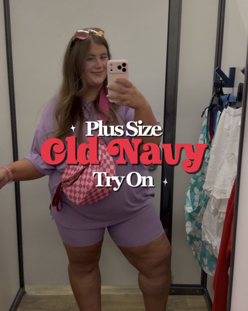 PLUS SIZE old navy try onnn ☀️💗 sharing all the cute summer finds that actually fit comfortably without feeling frumpy 🙌🏼

for reference: I’m 5’8 and usually a size 18/20!

sizes:
🤍 white shorts: 2X (size up)
🤍 white top: XL (stay true to size)
🇺🇸 american flag sweater: XXL
🤍 white dress: XXL (size down)
✨ skort: 2X
🩷 loose tank: XXL (size down)
🩷 cinched tank: XXL
💙 blue swimsuit: XXL top + bottom
🌸 pink & green swim dresses: 2X
🪸 coral shorts: 2X
🌈 tie dye sweatshirt: 2X
💙 blue & green tank: XXL
💙 striped blouse: 2X
☁️ WKND Chasers set: 2X

linked everything here for you girls 🫶🏼

#LTKPlusSize #LTKSaleAlert #LTKSwim