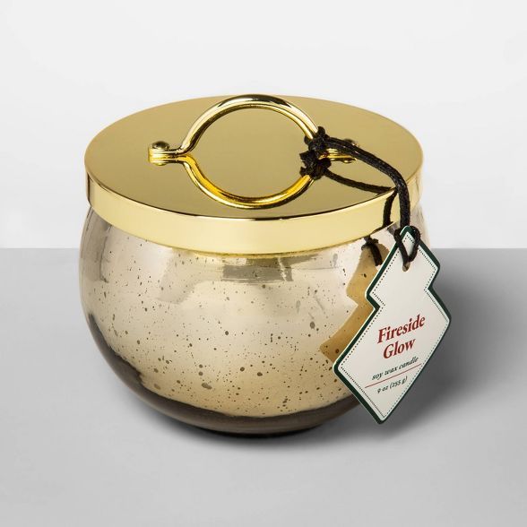 9oz Mercury Glass Ornament Jar Candle Fireside Glow - Opalhouse™ | Target